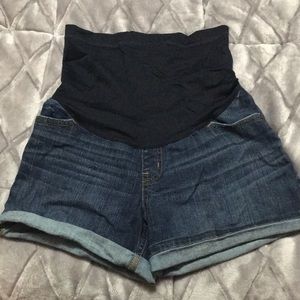 Maternity jean shorts